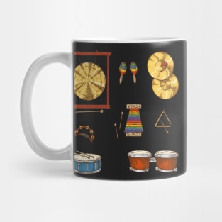 Percussion Musical Instruments. Sticker Pack Mug